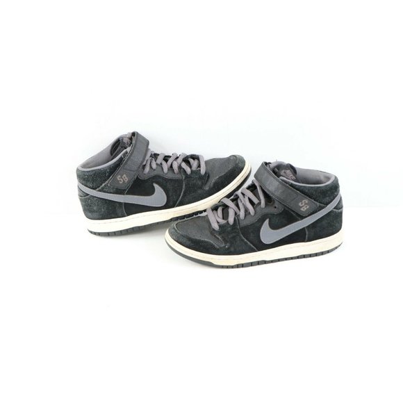 Nike SB Dunk Mid Pro Griptape Leather Skateboard Shoes Sneakers Black main image 5